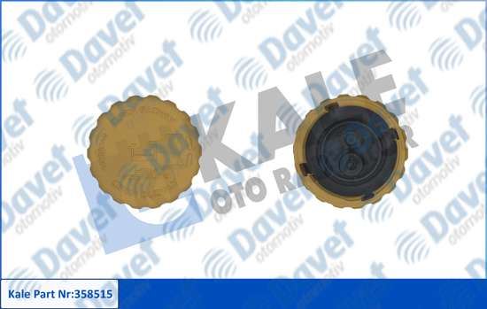 KALE 358515 Genlesme Tank Kapagi Ford Focus C-Max 98>04 Fiesta I-Ii-Iii-Iv-V Escort Iv 89>93 Mondeo I-Ii 96>00 Ka Puma 86>93 - Opel Astra C-G-F Corsa A-B-C Combo Omega A-B Vectra A-B Meriva A Zafira A Agila - Chevrolet Aveo / Kalos Epica 05> (1.2 Bar) (Sari-Siyah)